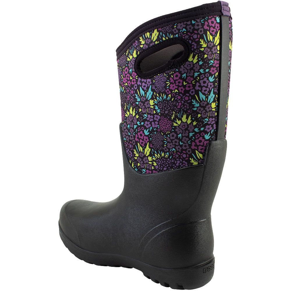 Bogs Neo Classic Tall Garde Rubber Boots - Womens Black Multi Back View