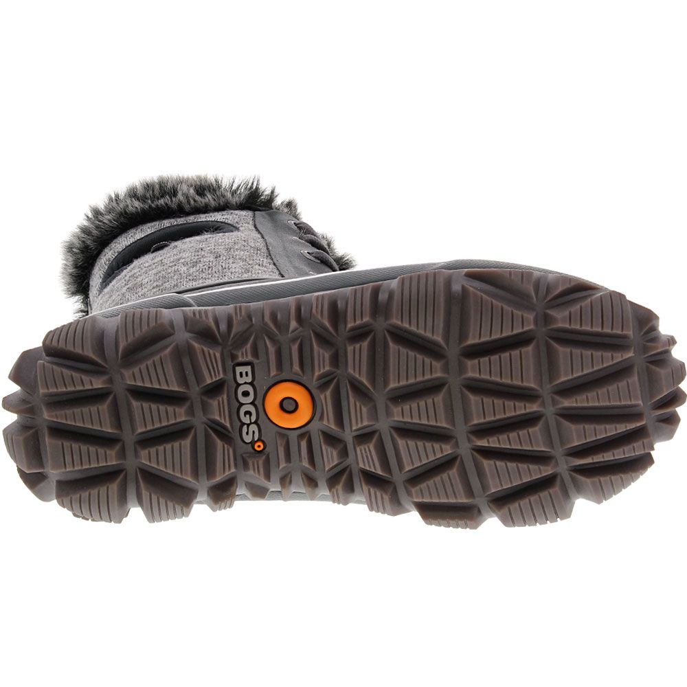 Bogs Arcata Knit Winter Boots - Womens Grey Sole View
