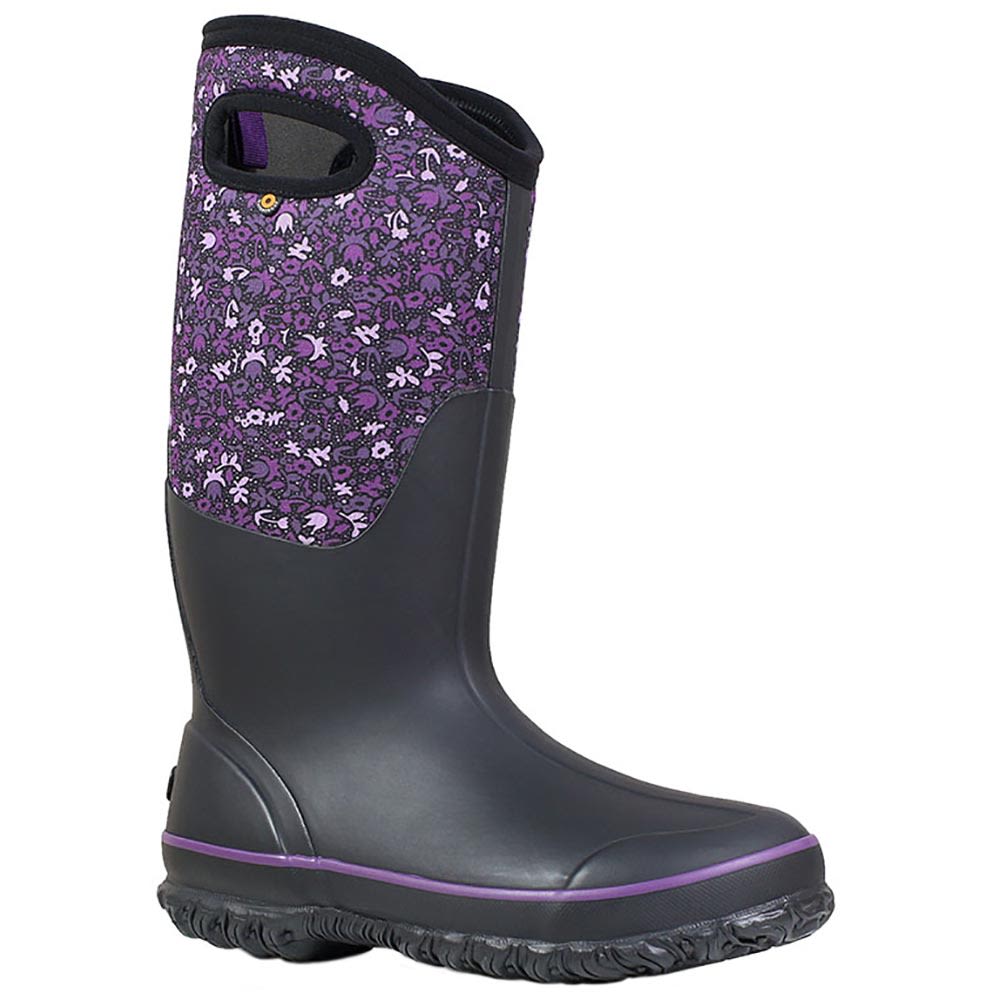Bogs Classic Tall Freckle F Rubber Boots - Womens Black Multi
