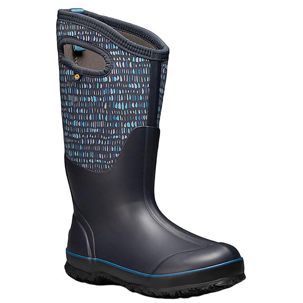 Bogs Classic Tall Twinkle Rubber Boots - Womens Dark Blue Multi