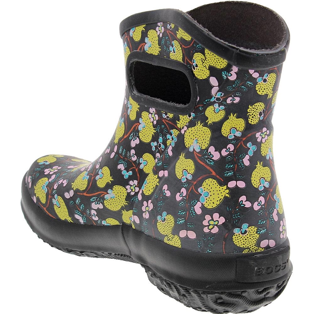 Bogs Patch Ankle Rain Boots - Womens Black Back View