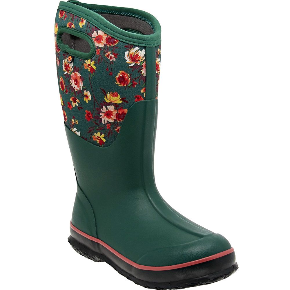 Bogs Painterly Wide Calf Rubber Boots - Womens Green