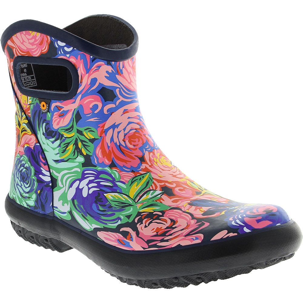 Bogs Patch Ankle Floral Rain Boots - Womens Rose Multi