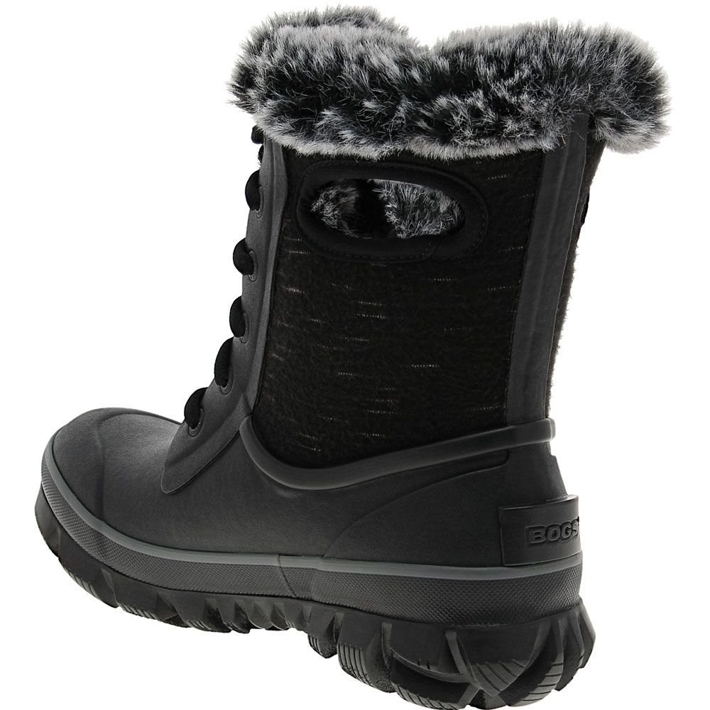Bogs Arcata Dash Winter Boots - Womens Black Back View