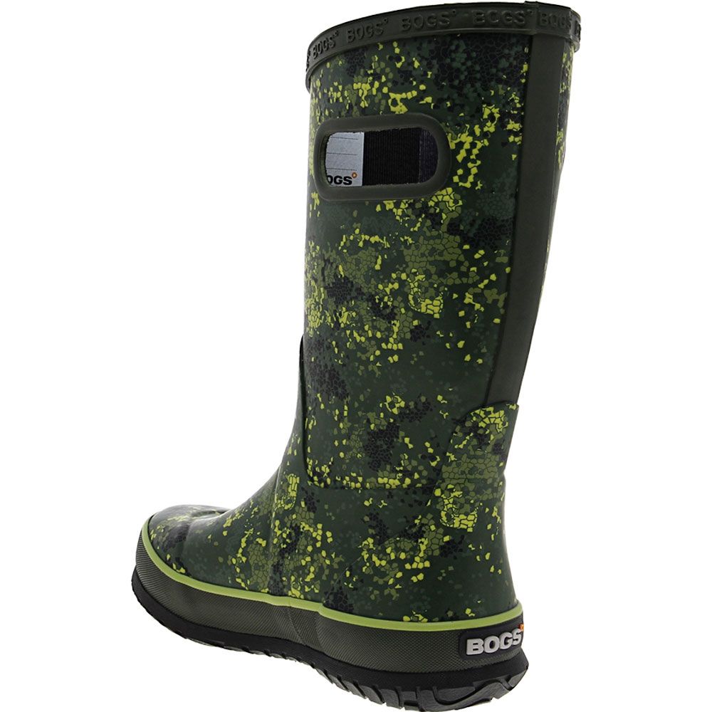 Bogs Rainboot Rain Boots - Girls | Boys Green Multi Back View