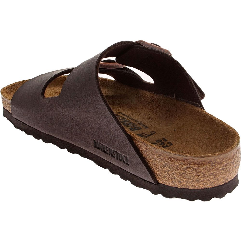 Birkenstock Arizona Birko 2 Strap Sandals - Mens Dark Brown Back View