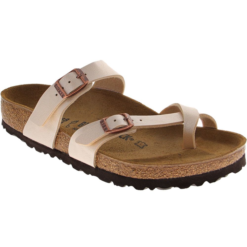 Birkenstock Mayari Toe Flip Flop Sandals - Womens Graceful Pearl White