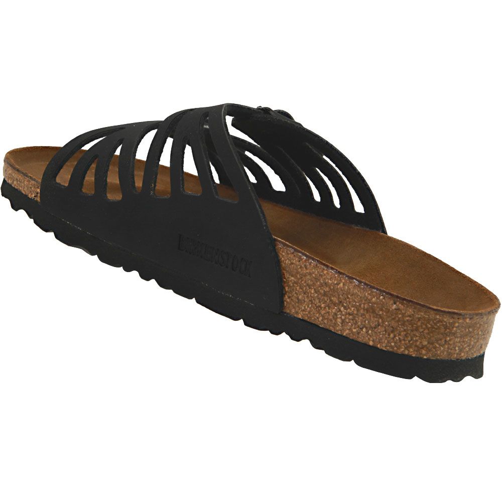 Birkenstock Granada Birkibuc Sandals - Womens Black Back View