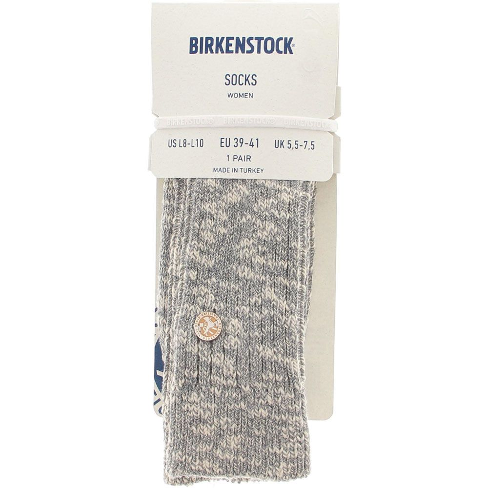 Birkenstock Cotton Slub Crew Socks Grey View 2