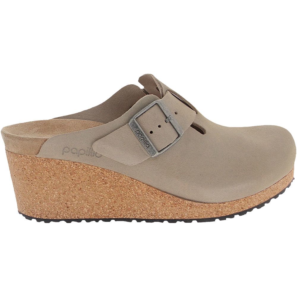 Birkenstock Fanny Slip on Casual Shoes - Womens Taupe Side View