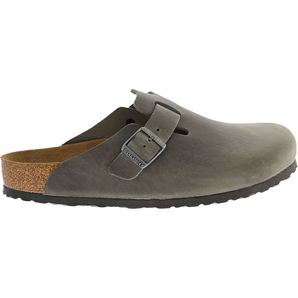 Birkenstock Boston Soft Footbed Slip On Casual Shoes - Mens Iron