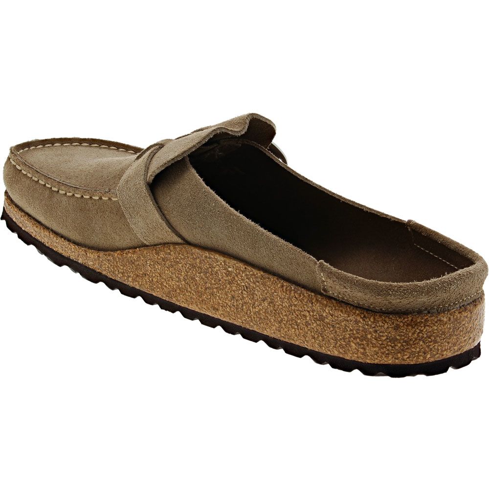 Birkenstock Buckley Clogs Casual Shoes - Womens Gray Taupe Back View