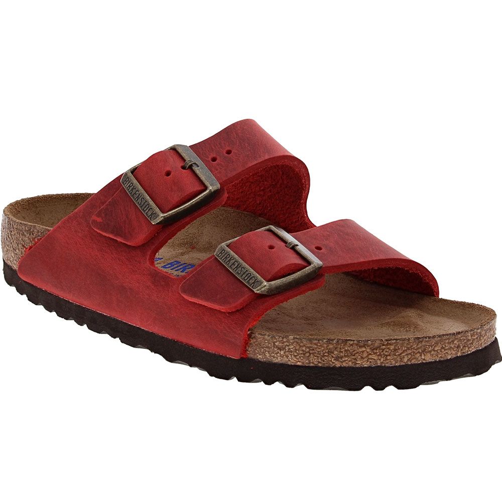 Birkenstock Arizona Soft Footbed Sandals - Womens Fire Red