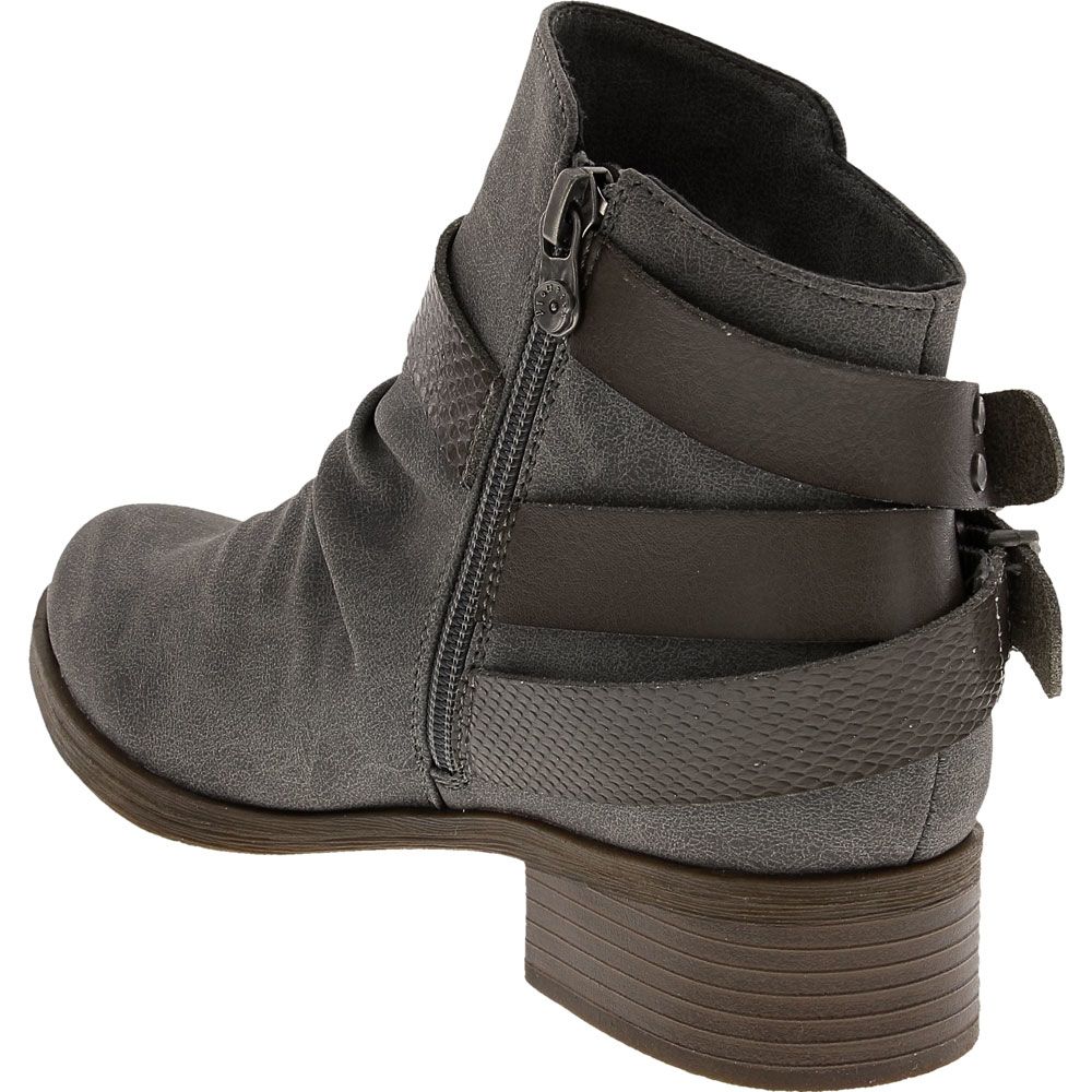 Blowfish Veto Casual Boots - Womens Grey Prospector Steel Grey Dyecut Back View