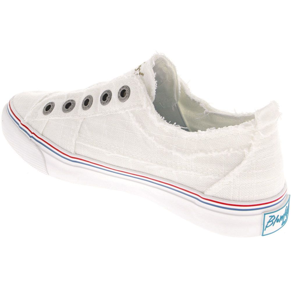 Blowfish Play Lifestyle Shoes - Womens White Color Washed Back View