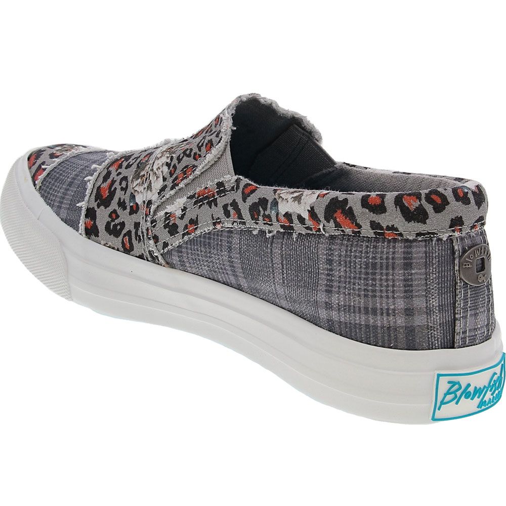 Blowfish Maddox Lifestyle Shoes - Womens Grey Leopard Valley Rose Back View