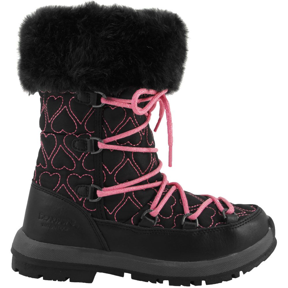 Bearpaw Meredith Comfort Winter Boots - Girls Black Fuchsia