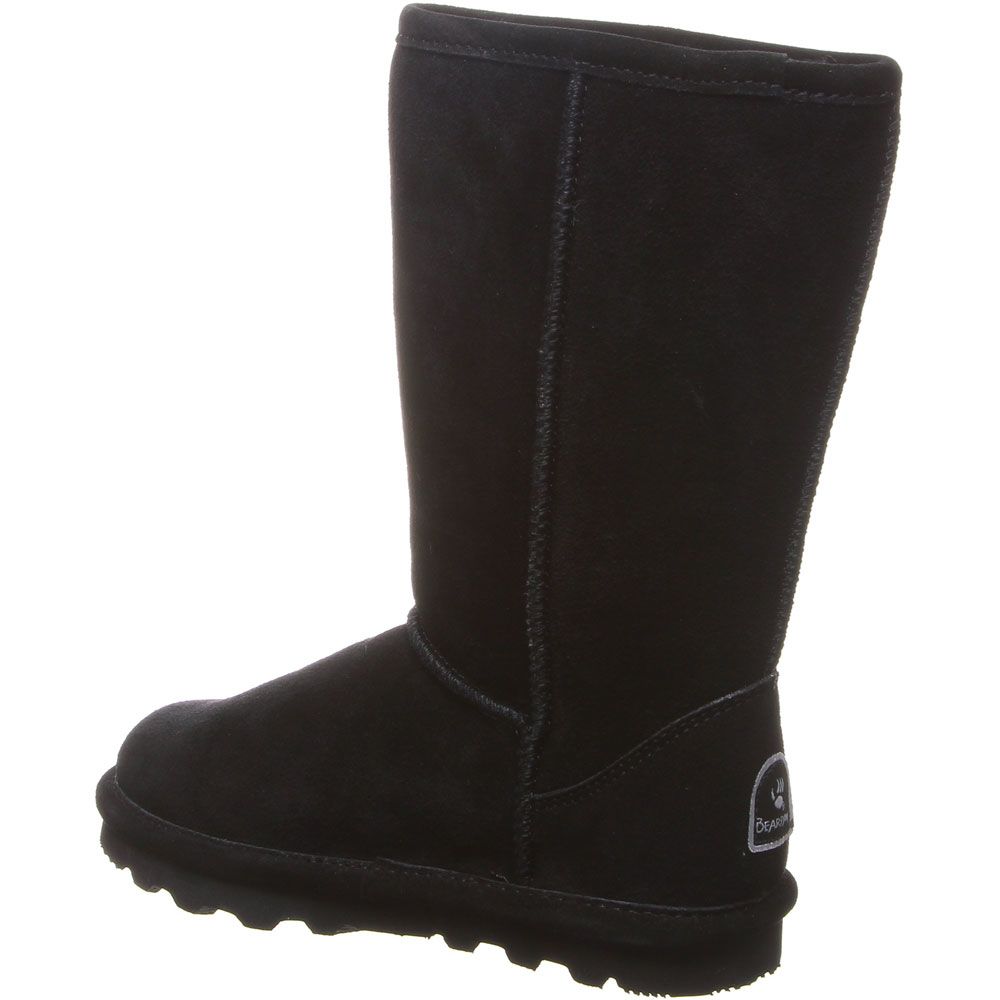 Bearpaw Elle Tall Comfort Winter Boots - Girls Black Back View