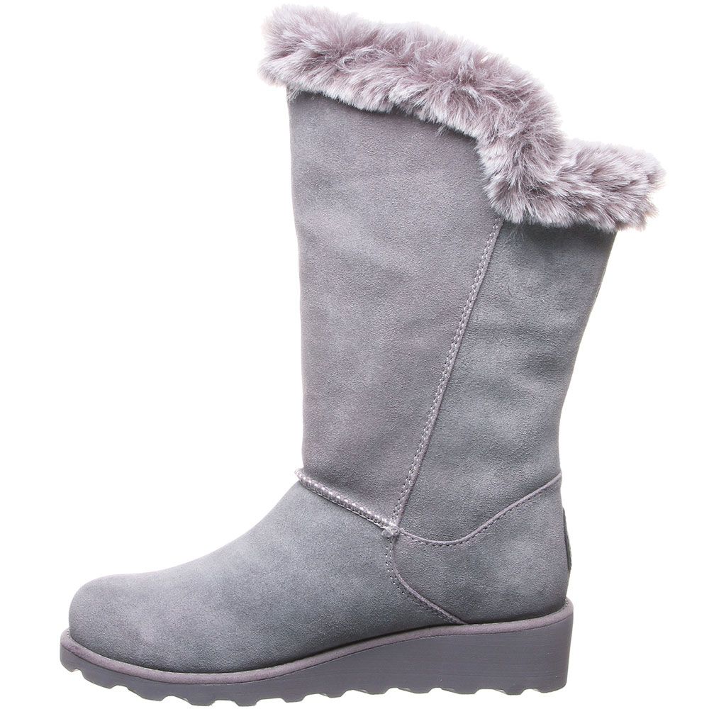 Bearpaw Genevieve Winter Boots - Womens Gray Fog Back View