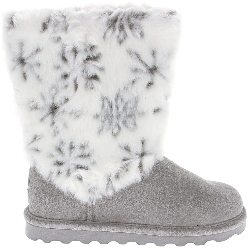 Bearpaw Callie Comfort Winter Boots - Girls Grey Side View
