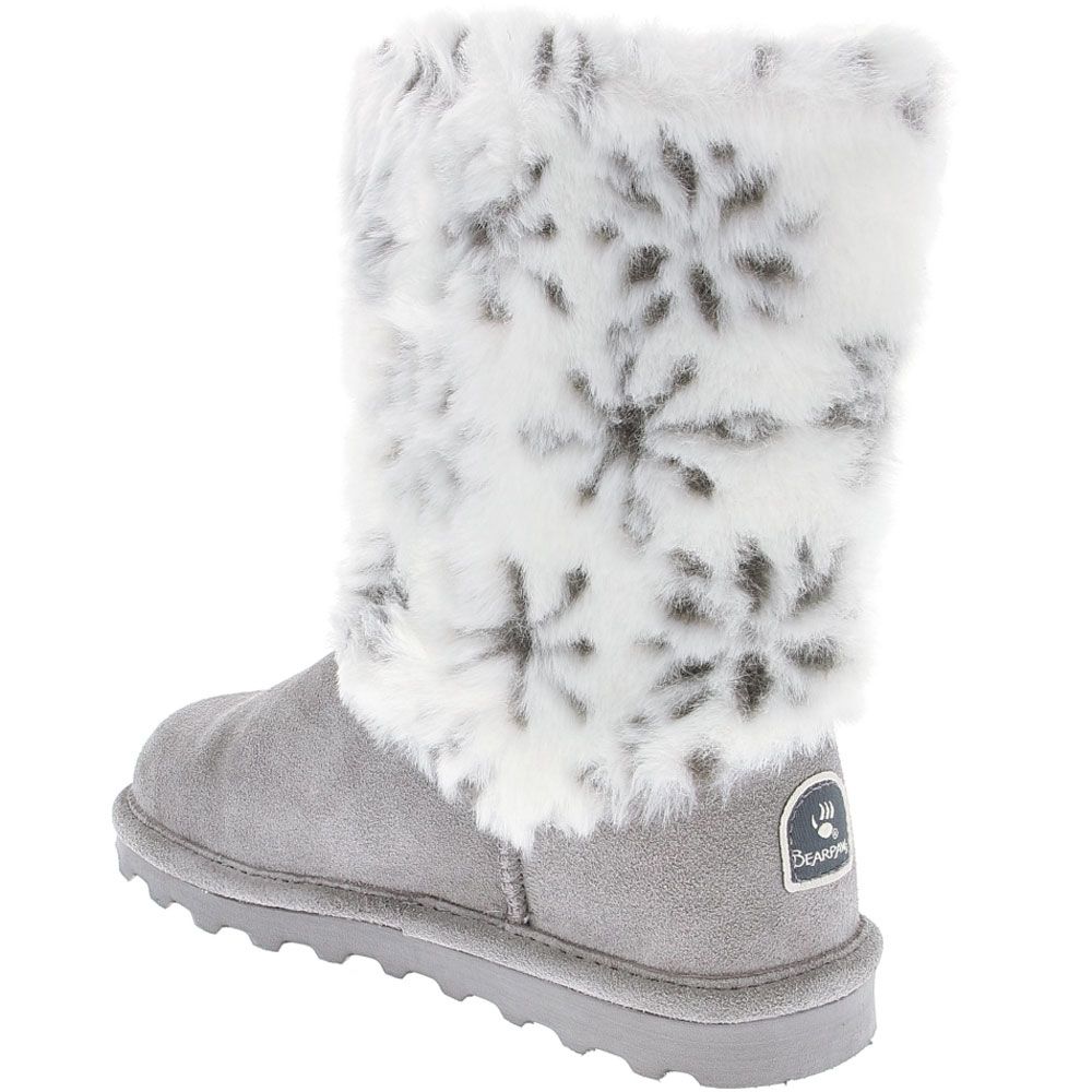 Bearpaw Callie Comfort Winter Boots - Girls Grey Back View