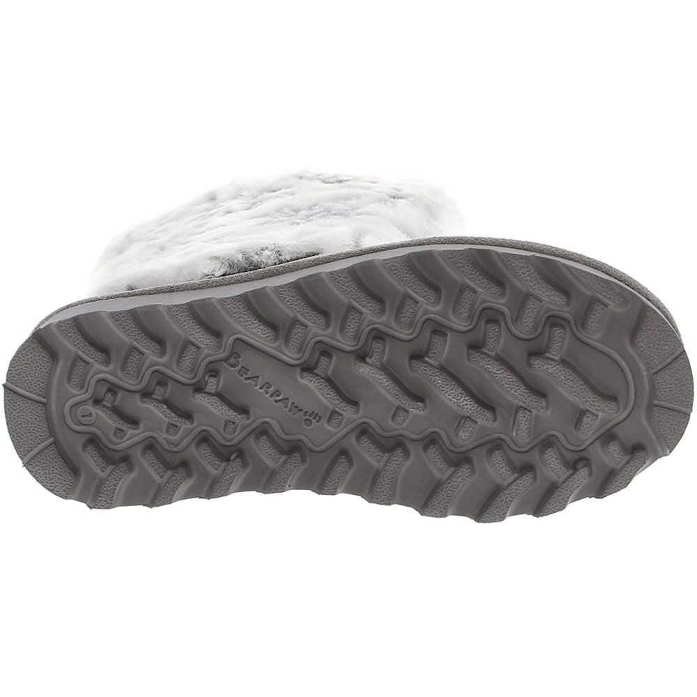 Bearpaw Callie Comfort Winter Boots - Girls Grey Sole View