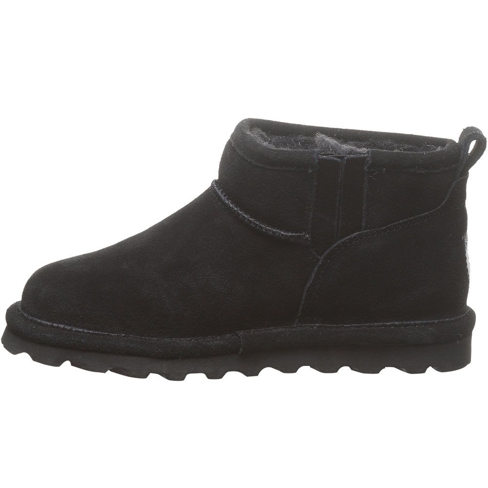 Bearpaw Shorty Youth Comfort Winter Boots - Girls Black Back View