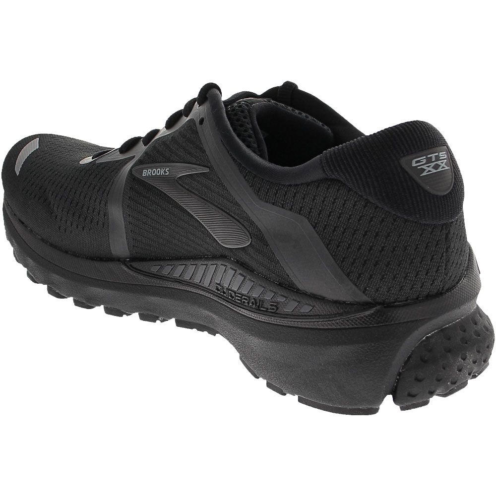 Brooks Adrenaline GTS 20 Running Shoes - Mens Black Grey Back View
