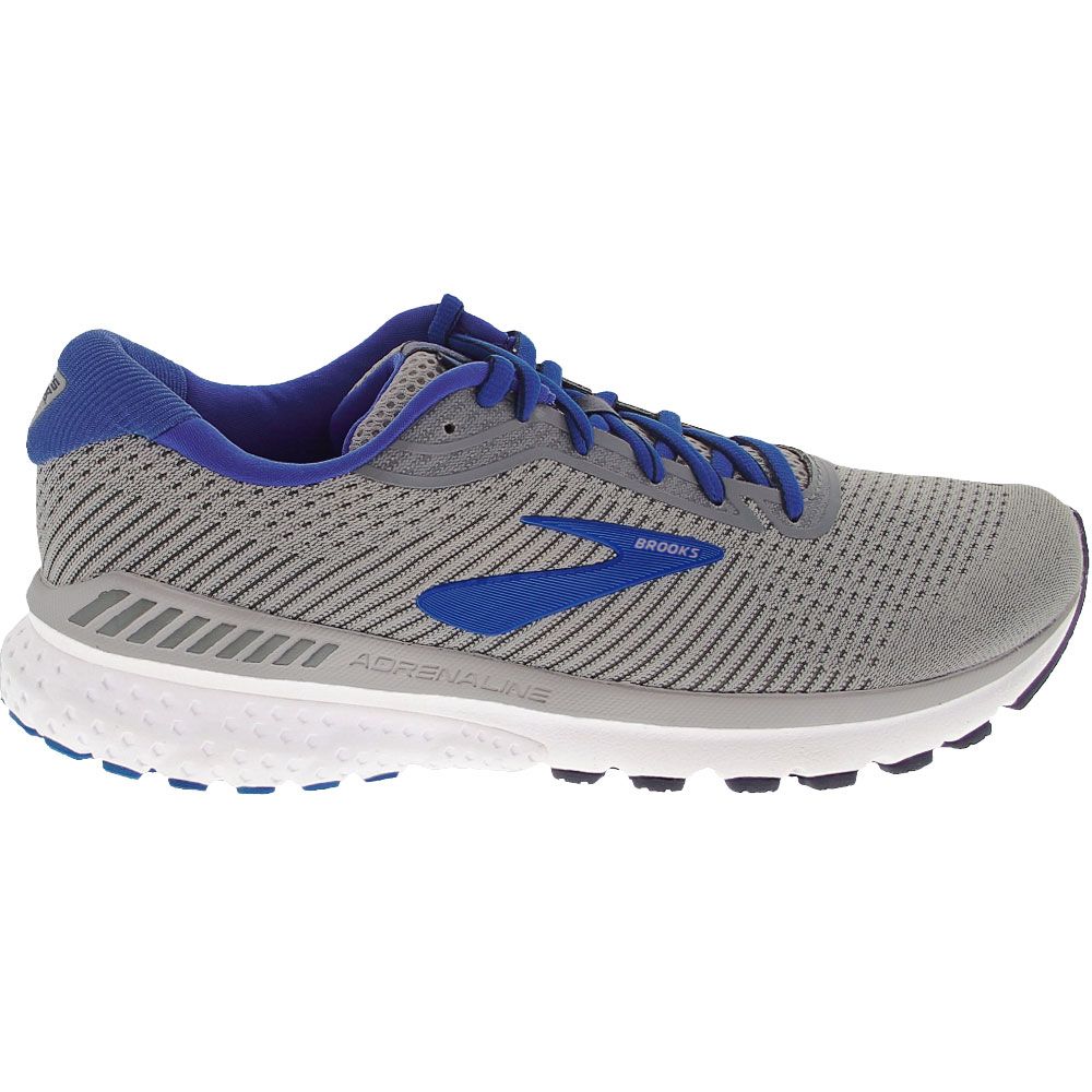 Brooks Adrenaline GTS 20 Running Shoes - Mens Grey Blue Side View