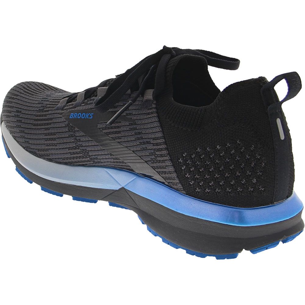 Brooks Ricochet 2 Running Shoes - Mens Black Blue Back View