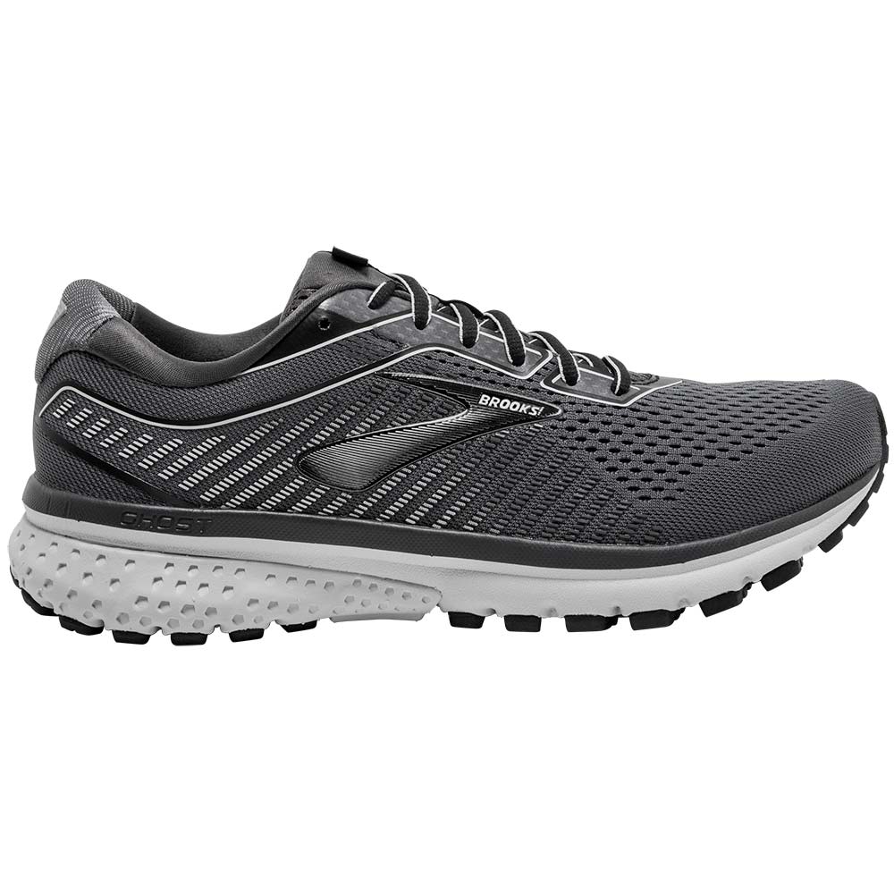 Brooks Ghost 12 Running Shoes - Mens Grey Side View