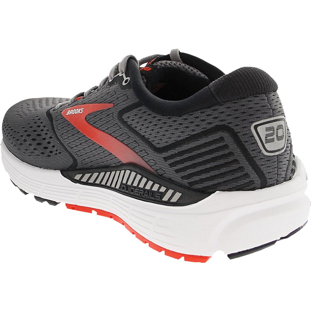 Brooks Beast 20 Running Shoes - Mens Black Red Back View