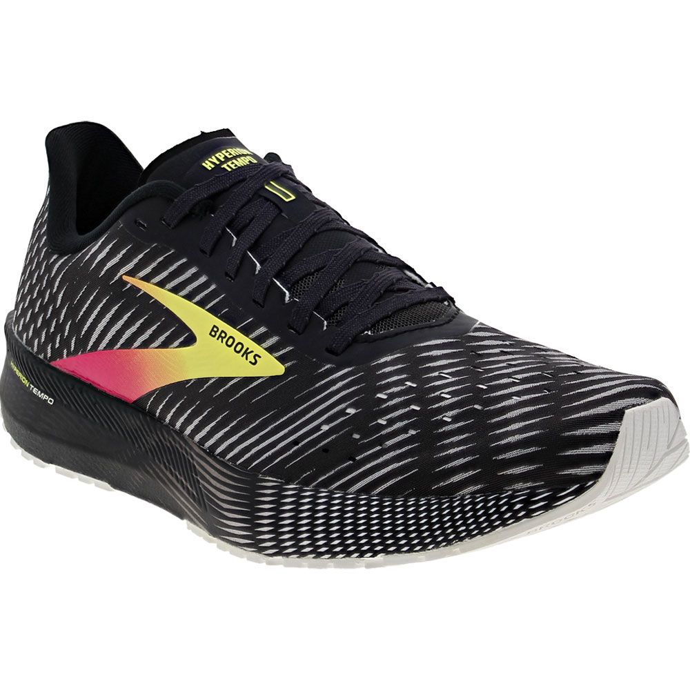 Brooks Hyperion Tempo Running Shoes - Mens Black Pink Yellow
