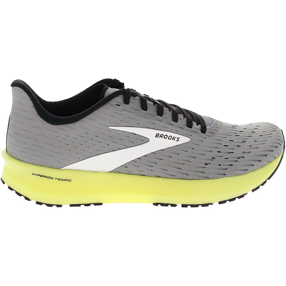 Brooks Hyperion Tempo Running Shoes - Mens Grey Black Side View