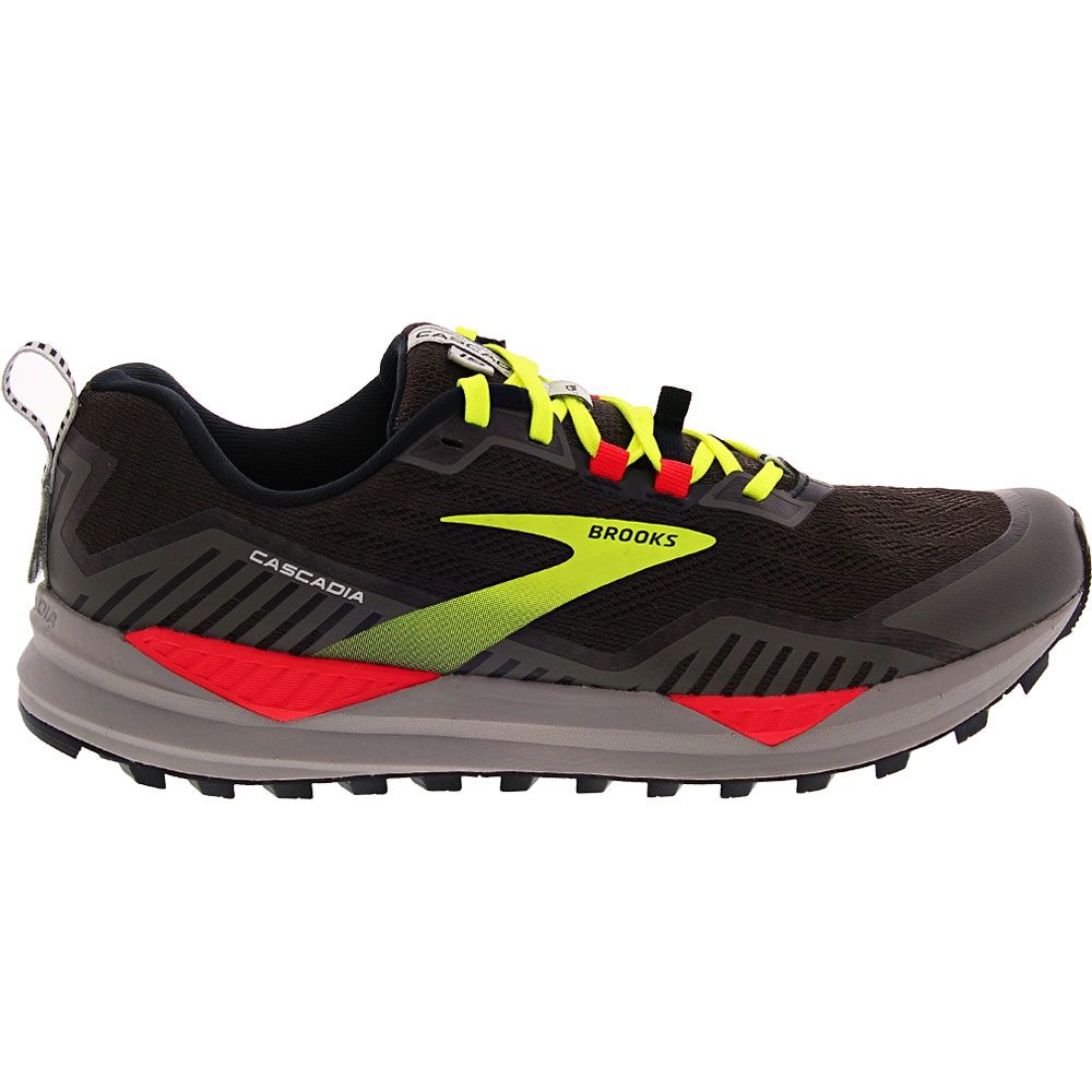 Brooks Cascadia 15 Trail Running Shoes - Mens Black Raven Side View