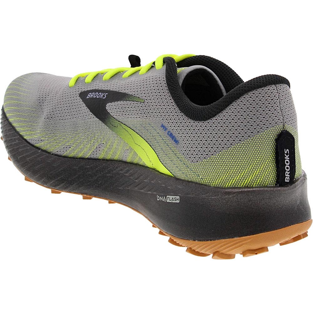 Brooks Catamount Trail Running Shoes - Mens Grey Night Back View