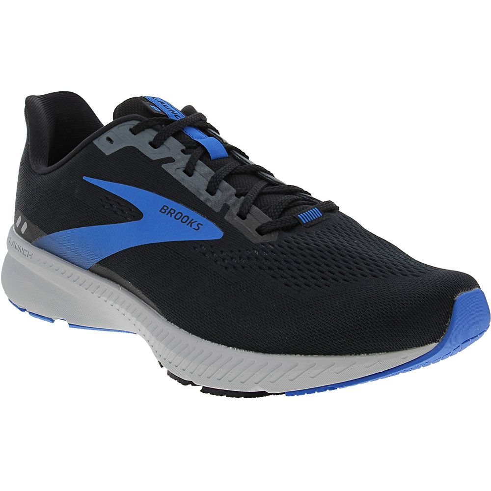 Brooks Launch 8 Running Shoes - Mens Black Grey Blue