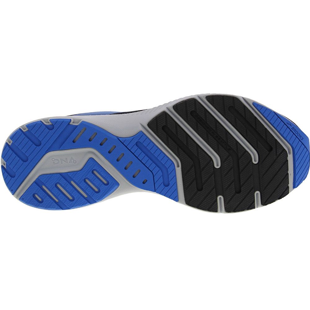 Brooks Launch 8 Running Shoes - Mens Black Grey Blue Sole View