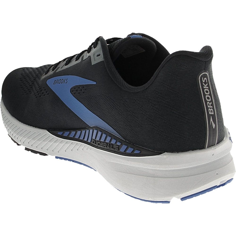 Brooks Launch GTS 8 Running Shoes - Mens Black Grey Back View