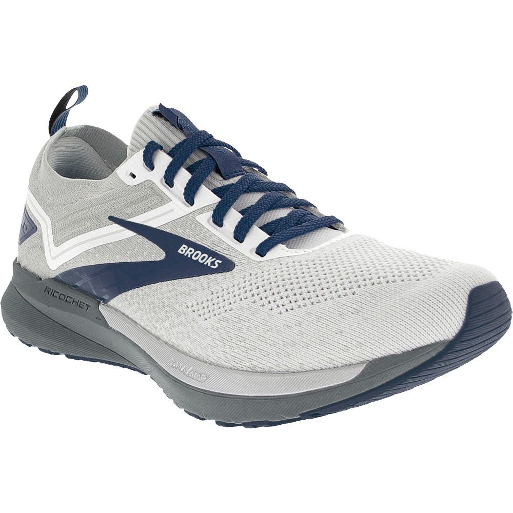 Brooks Ricochet 3 Running Shoes - Mens White Grey Blue