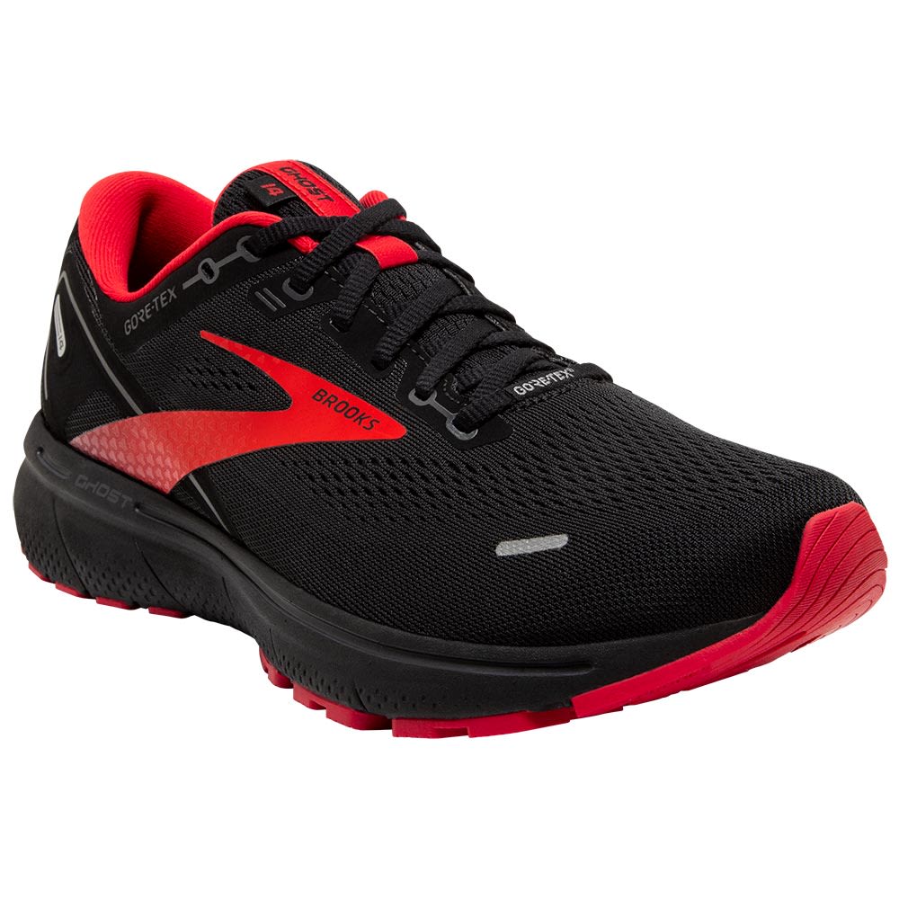 Brooks Ghost 14 Gtx Running Shoes - Mens Black Pearl Red