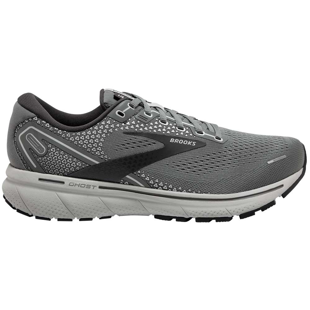 Brooks Ghost 14 Running Shoes - Mens Grey Alloy Oyster Side View