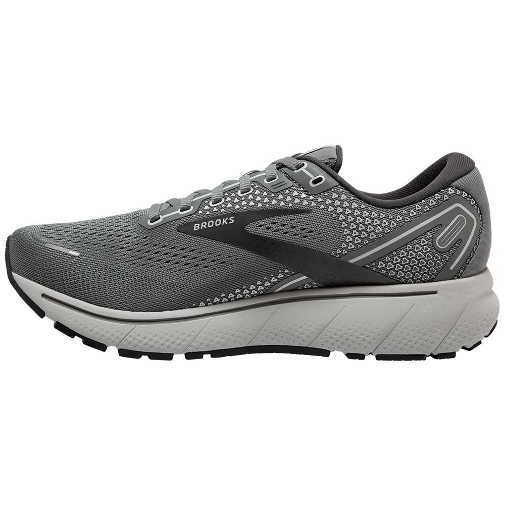 Brooks Ghost 14 Running Shoes - Mens Grey Alloy Oyster Back View