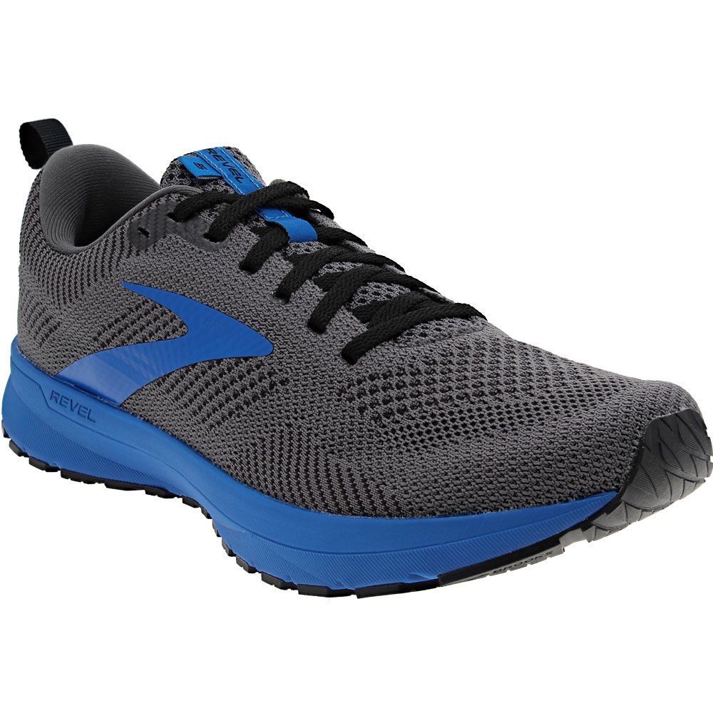 Brooks Revel 5 Running Shoes - Mens Black Grey Blue