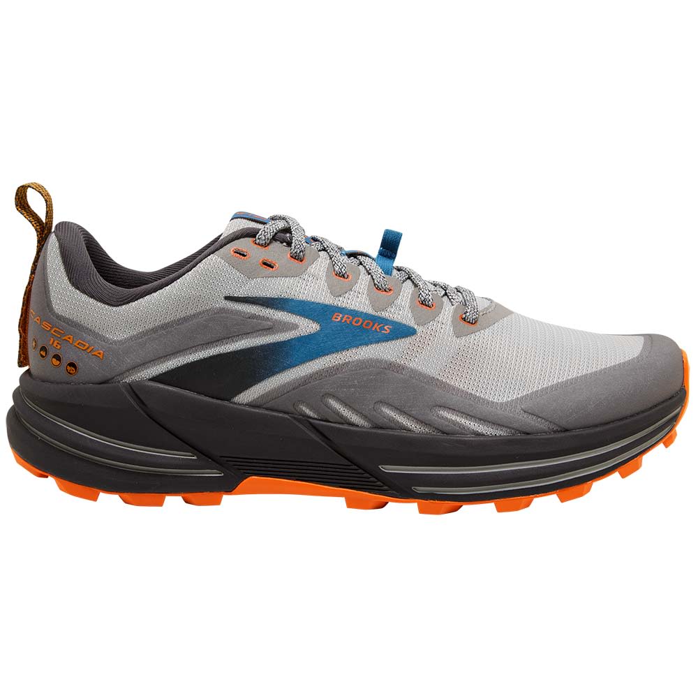 Brooks Cascadia 16 Trail Running Shoes - Mens Oyster Side View
