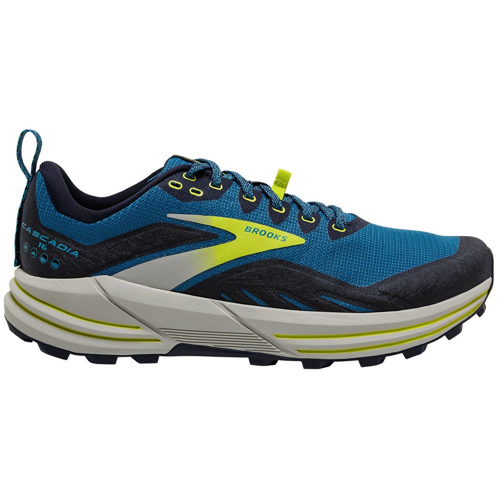 Brooks Cascadia 16 Trail Running Shoes - Mens Mykonos Side View