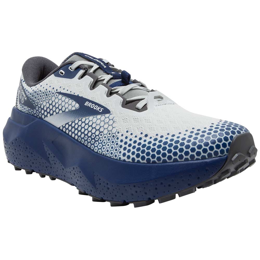 Brooks Caldera 6 Trail Running Shoes - Mens Oyster Blue Depths Pearl