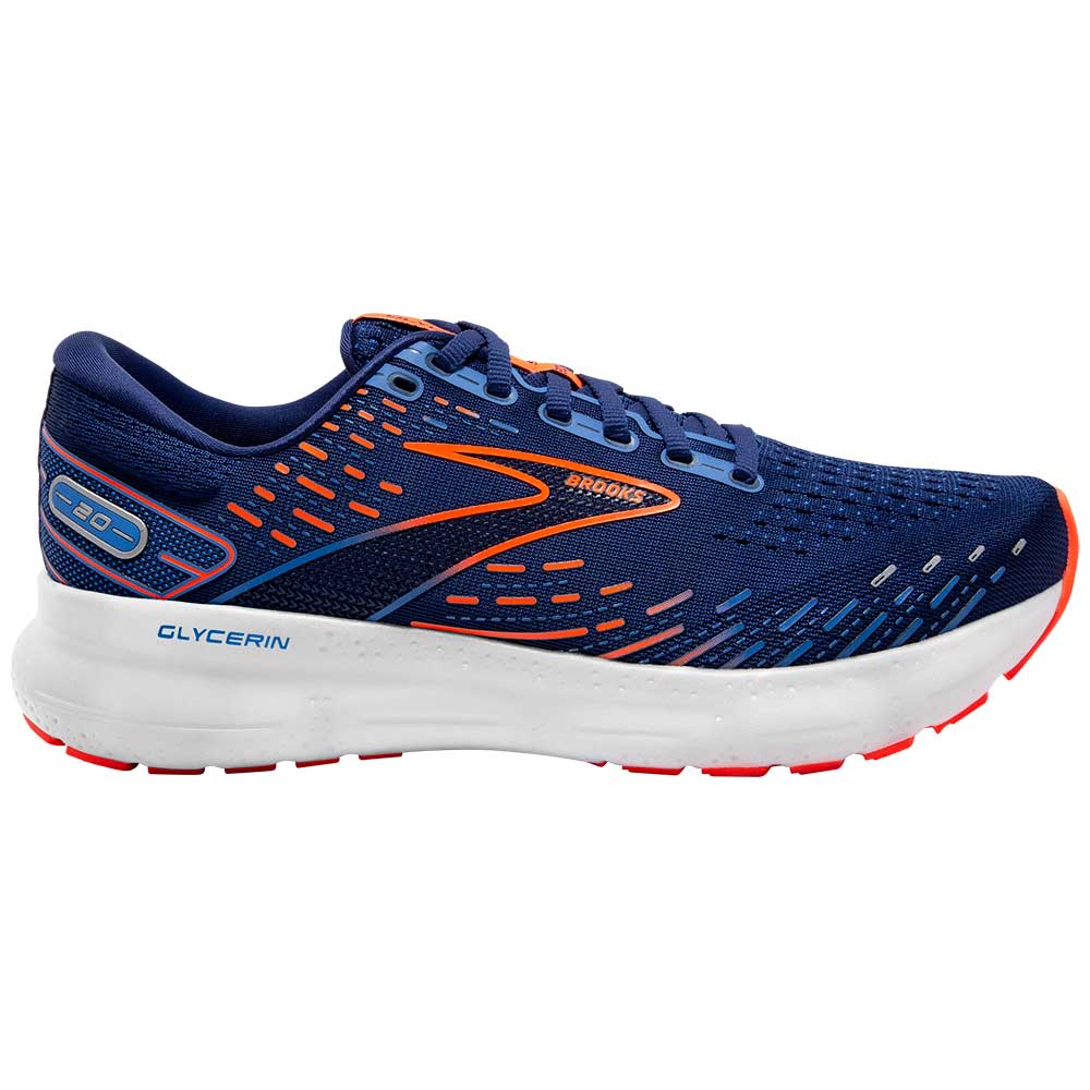 Brooks Glycerin 20 Running Shoes - Mens Blue Depth Orange