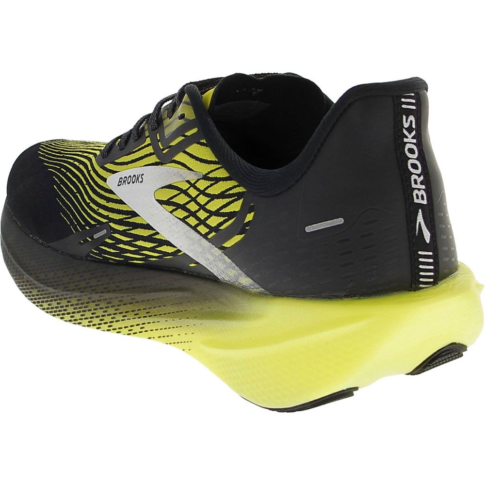 Brooks Hyperion Max Running Shoes - Mens Black Yellow Back View