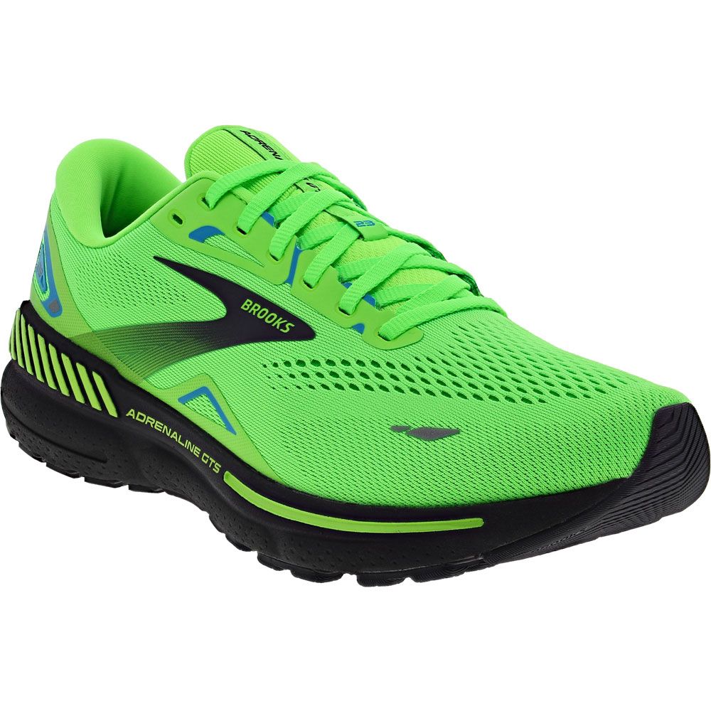 Brooks Adrenaline GTS 23 Running Shoes - Mens Green Gecko Grey Atomic Blue